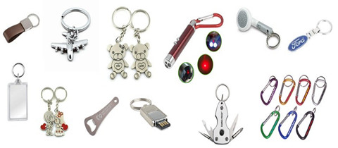A Selection of Various Types Key Rings