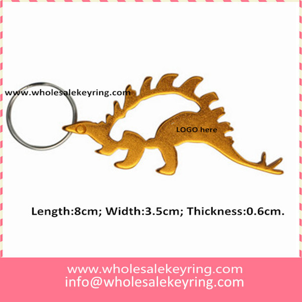 Low cost stegosaurus bottle opener keychain Cartoon animal bottle opener keyring wholesale 600