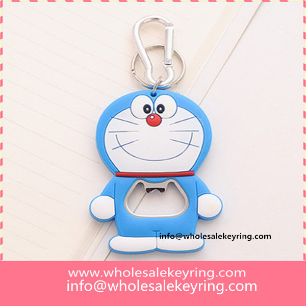 Silicone cartoon Ddcat shape bottle opener keychain multi-use Ddcat keyring wholesale 600