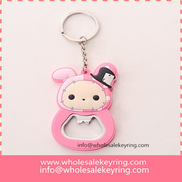 Silicone cartoon Sentimental Circus shape bottle opener keychain multi-use Circus keyring 600